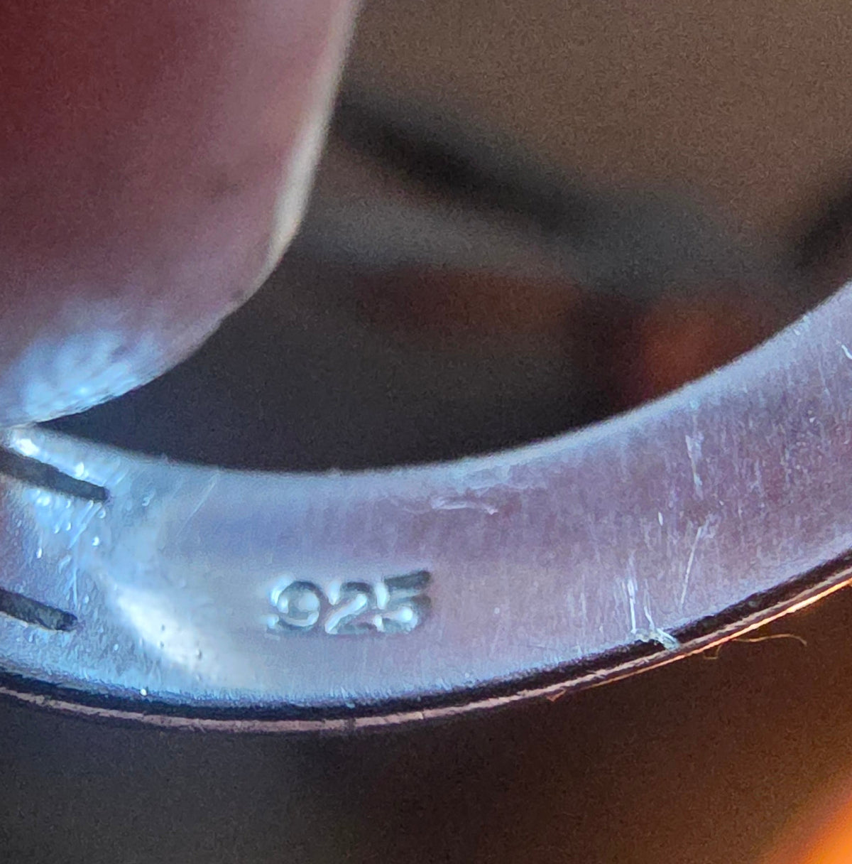 925 Sterling Silver Zirconia Band Ring – Size P½