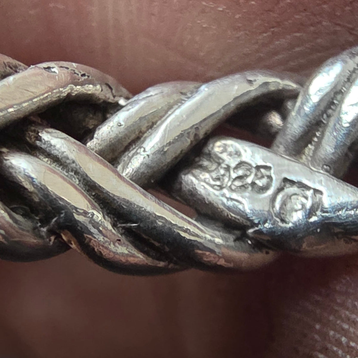 925 Silver Wheat Link Band Ring