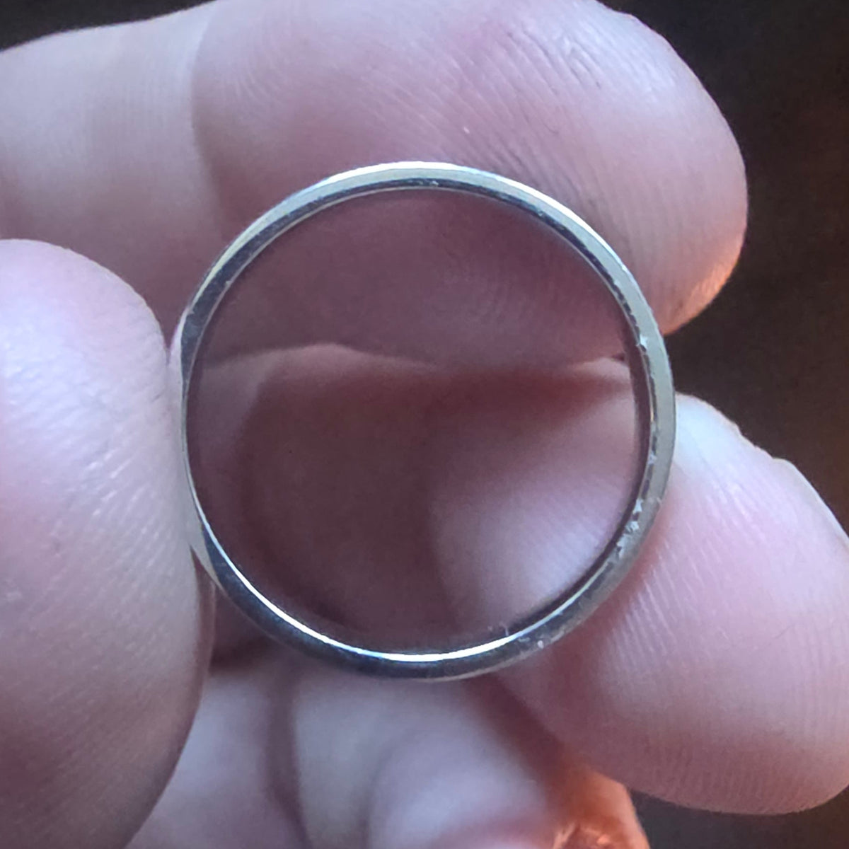 925 Brushed Silver Band Ring – Size P