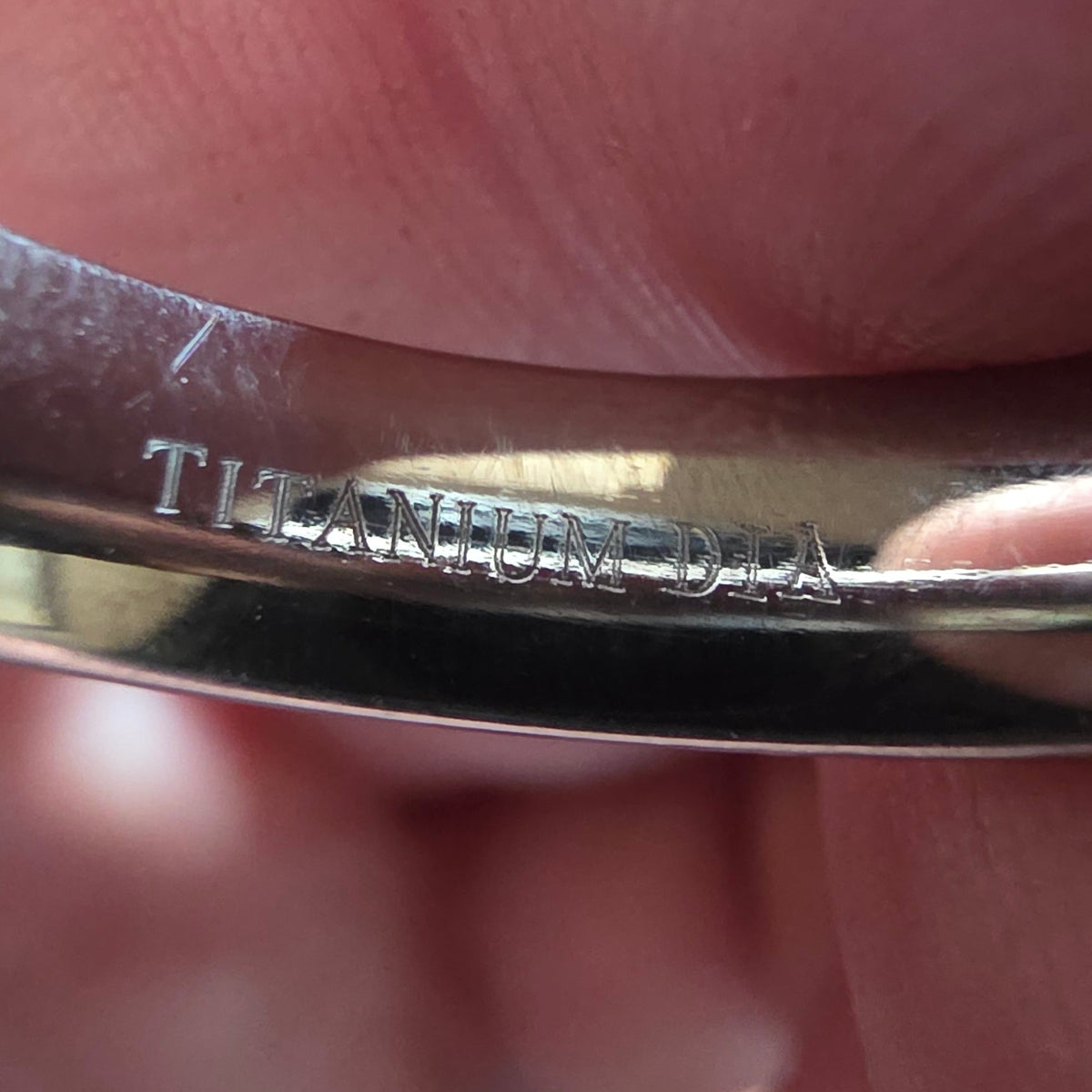 Brushed Titanium Diamond Band Ring – Size P½