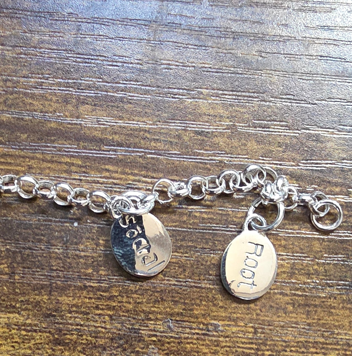 925 Silver Seven-Symbol Chakra Charm Bracelet – 7.5 Inches