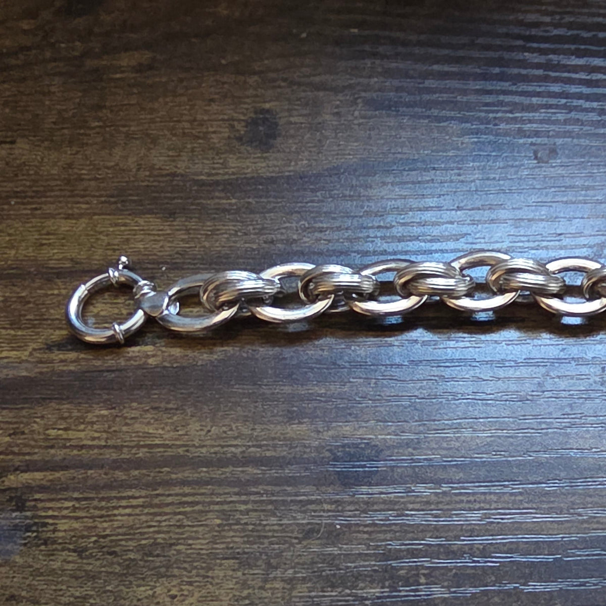 925 Sterling Silver Twisted Link Bracelet