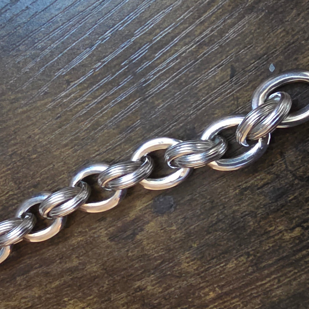 925 Sterling Silver Twisted Link Bracelet