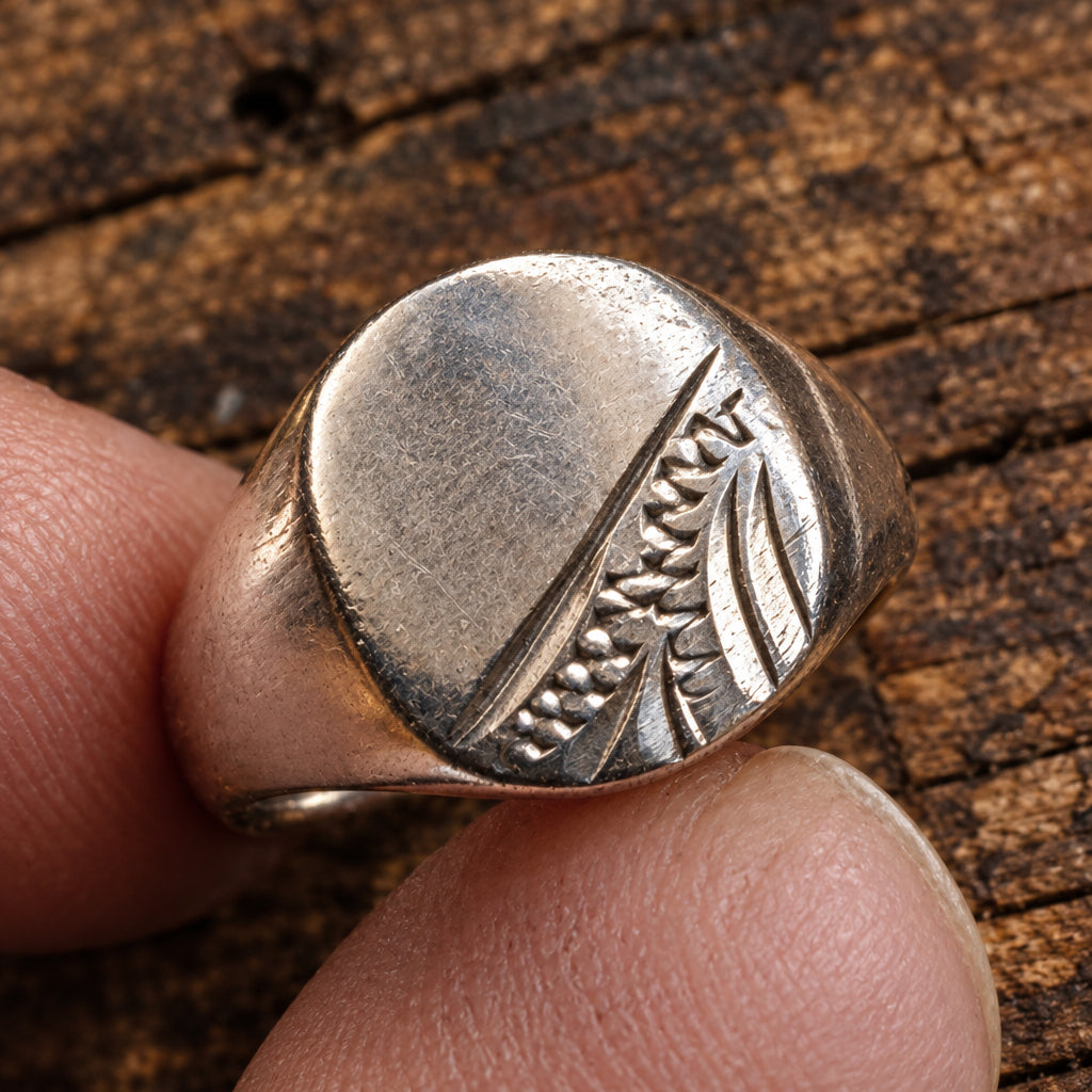 925 Silver Signet Ring – Size M