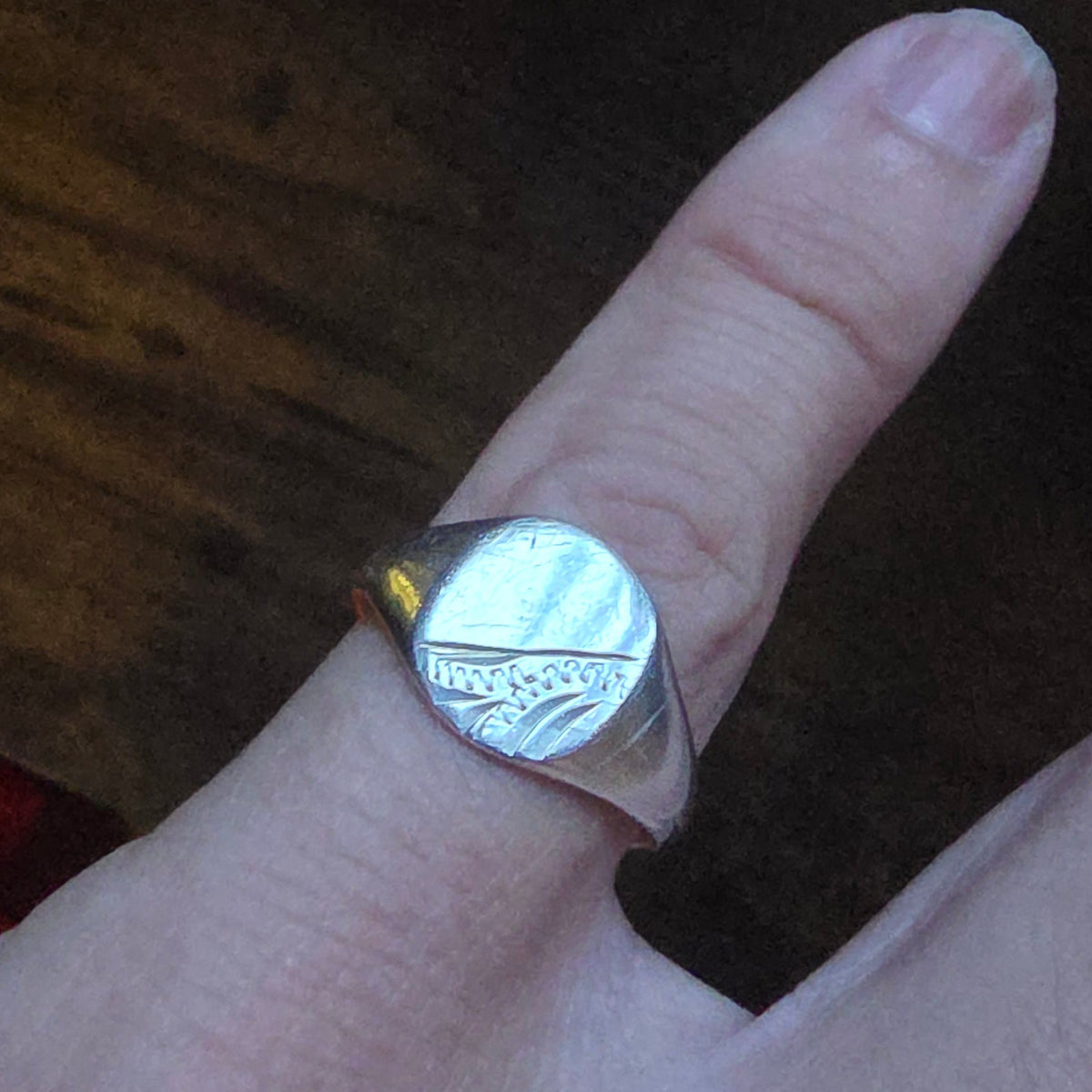 925 Silver Signet Ring – Size M