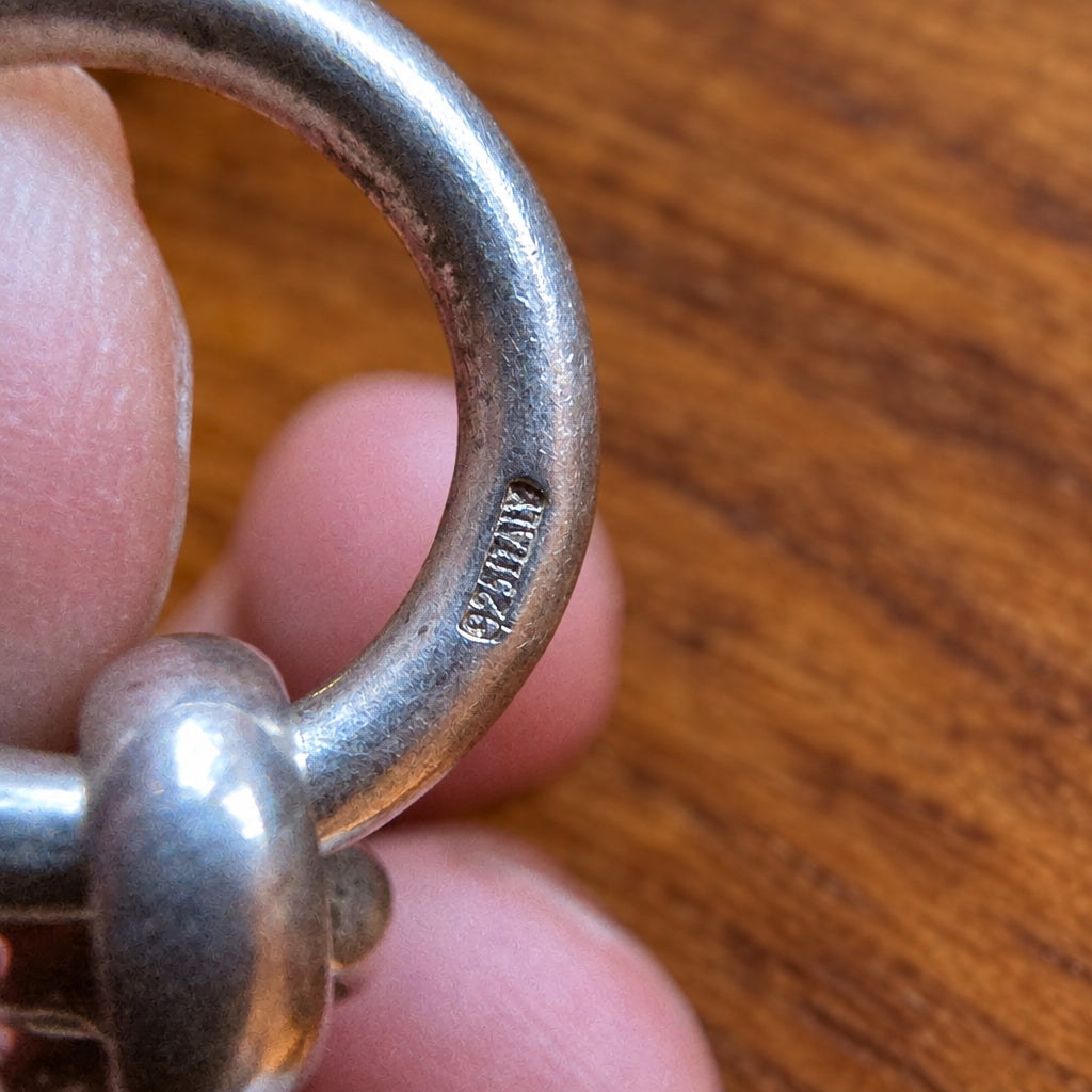 Italian 925 Silver Anchor Link Bracelet with T-Bar Clasp