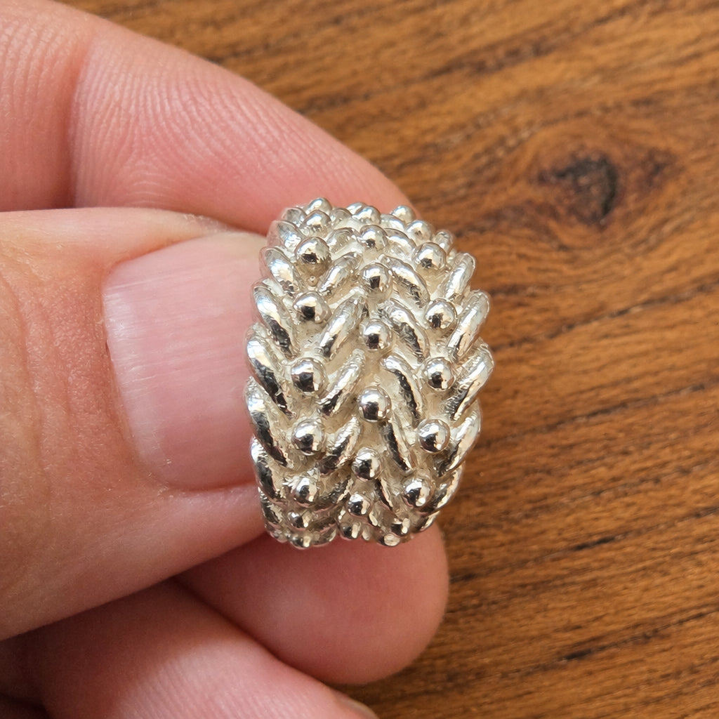 Hallmarked Silver Keeper Ring, Size I½