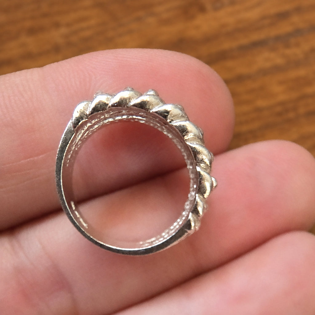 Hallmarked Silver Keeper Ring, Size I½