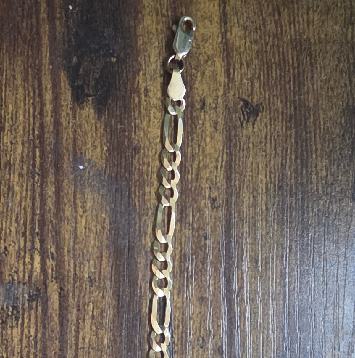 Gold-Plated 925 Sterling Silver Figaro Chain – 20 Inches