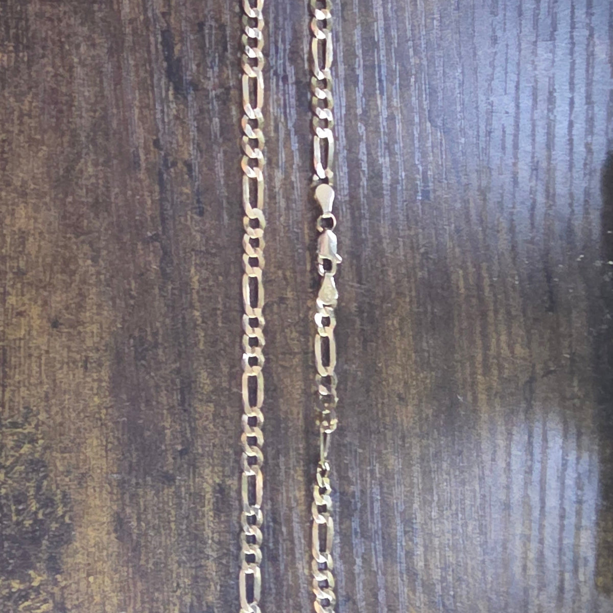 Gold-Plated 925 Sterling Silver Figaro Chain – 20 Inches