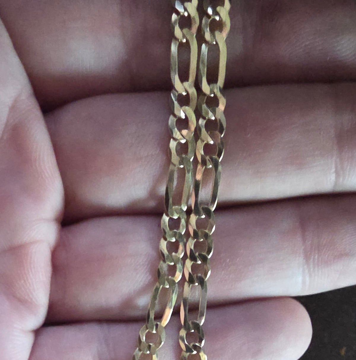 Gold-Plated 925 Sterling Silver Figaro Chain – 20 Inches