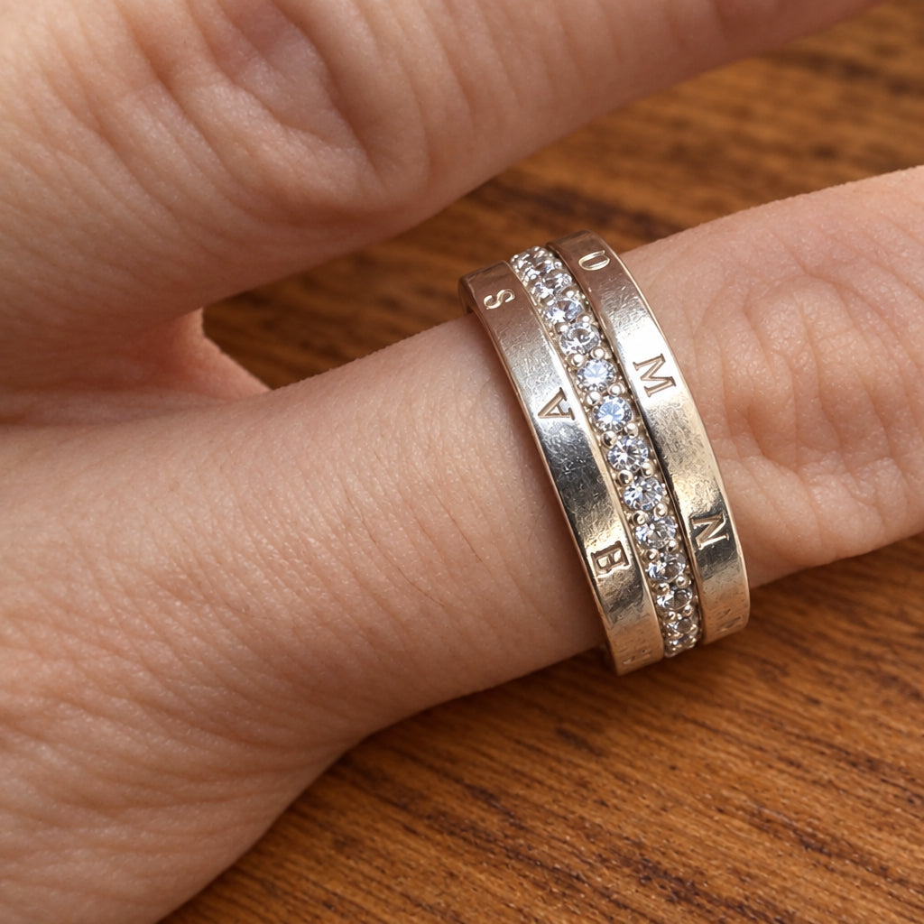 Thomas Sabo 925 Silver Band Ring, Size P½