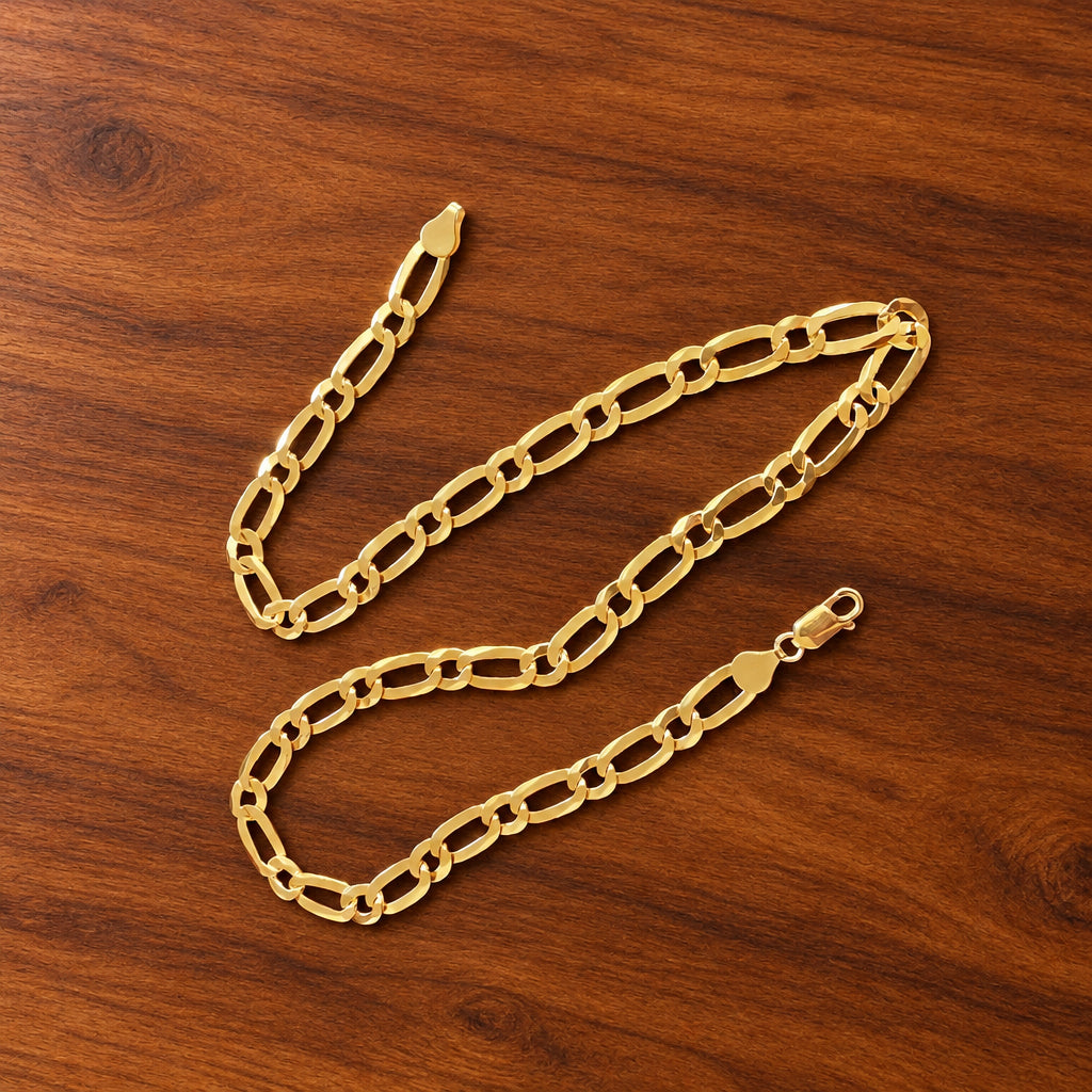 Gold-Plated 925 Silver Figaro Chain – 20 Inch