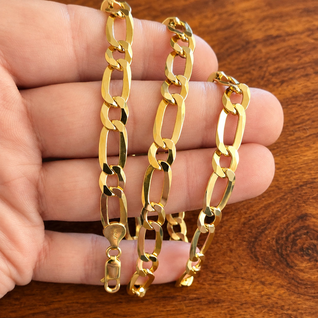 Gold-Plated 925 Silver Figaro Chain – 20 Inch