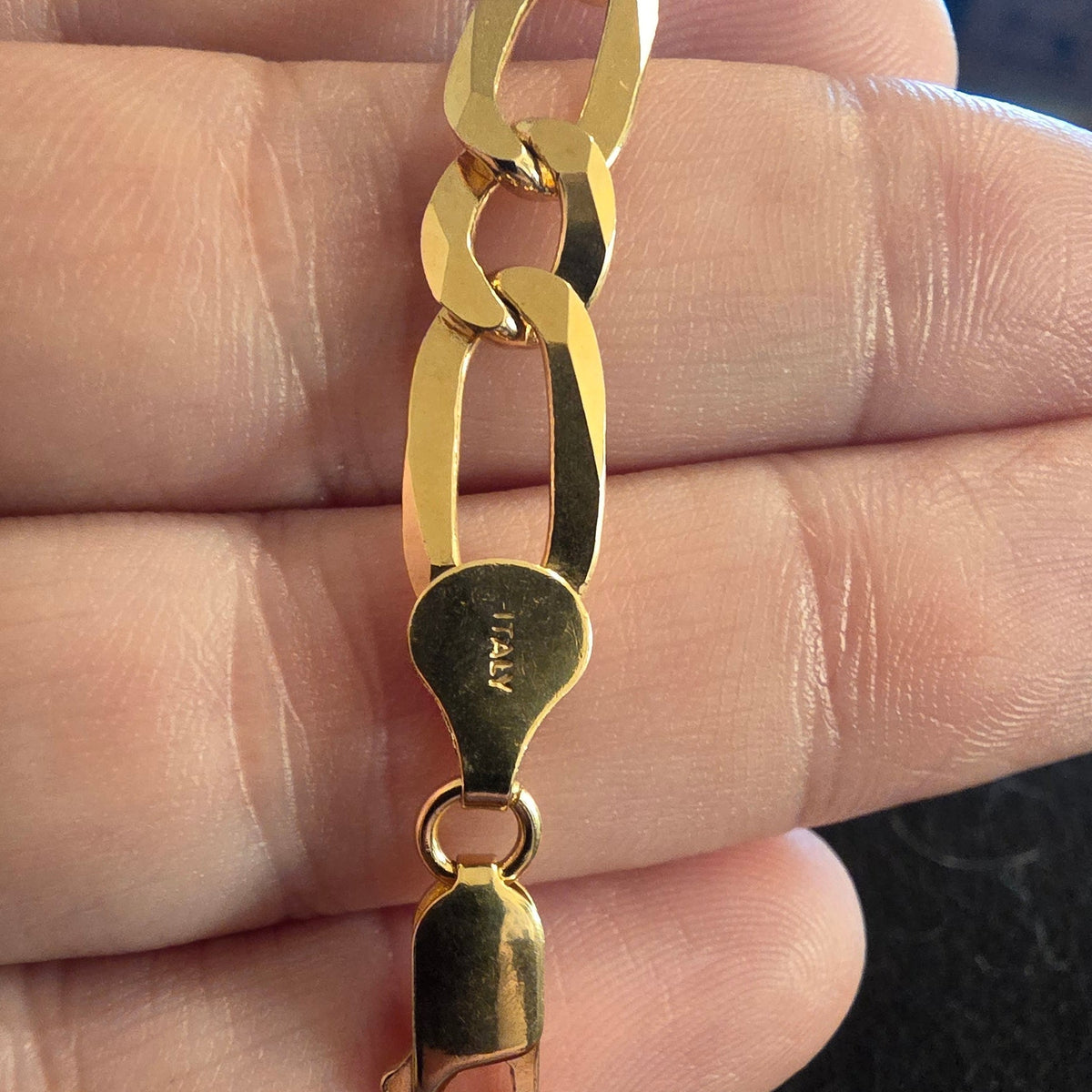 Gold-Plated 925 Silver Figaro Chain – 20 Inch
