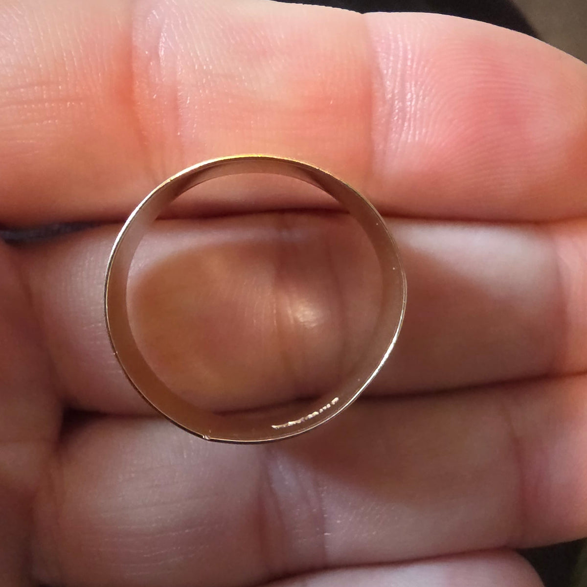 Berger Brothers Engraved Gold Band Ring – Size X–X½