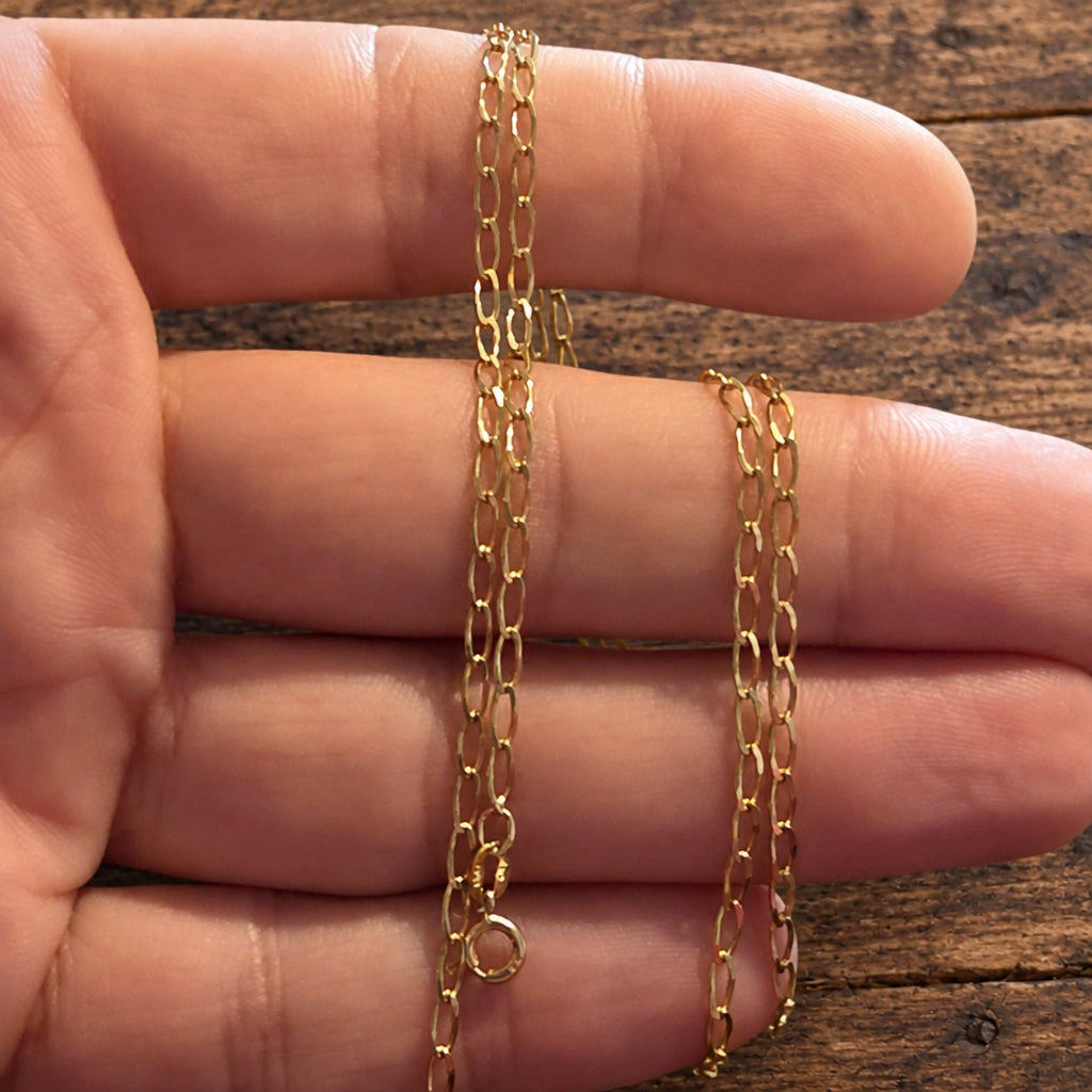 9ct Gold Anchor Link Necklace – 20.5 inch