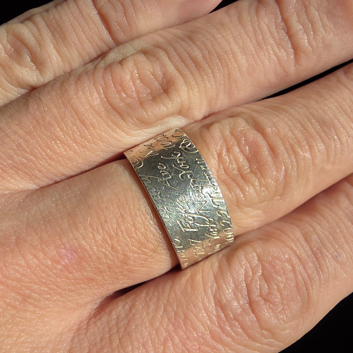Tiffany & Co. Notes Fifth Avenue Band Ring – Size R½
