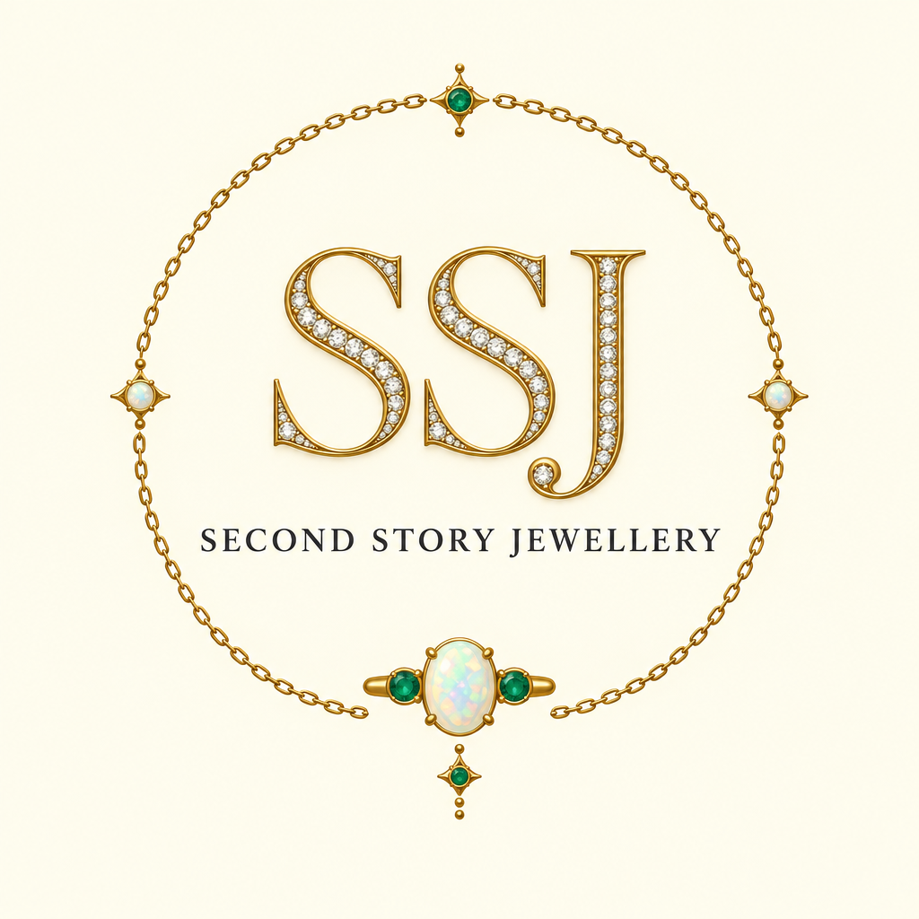 Glamorous SSJ logo with diamond-detailed lettering